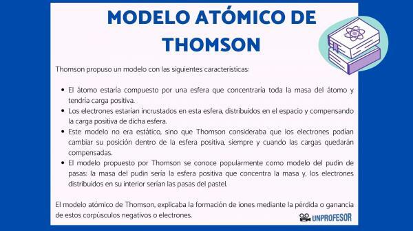 Thomson's atomic model: characteristics and summary