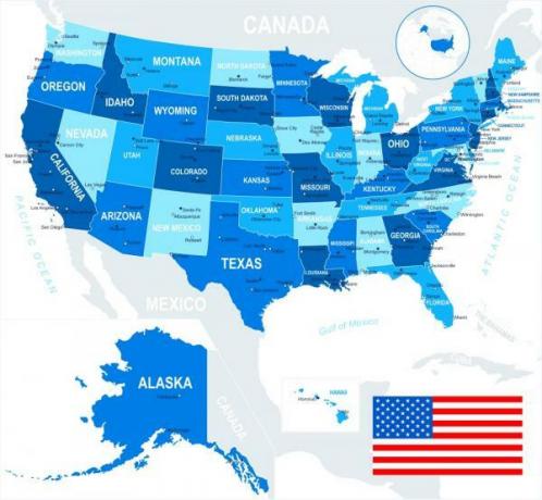 Liste over amerikanske stater og hovedstæder
