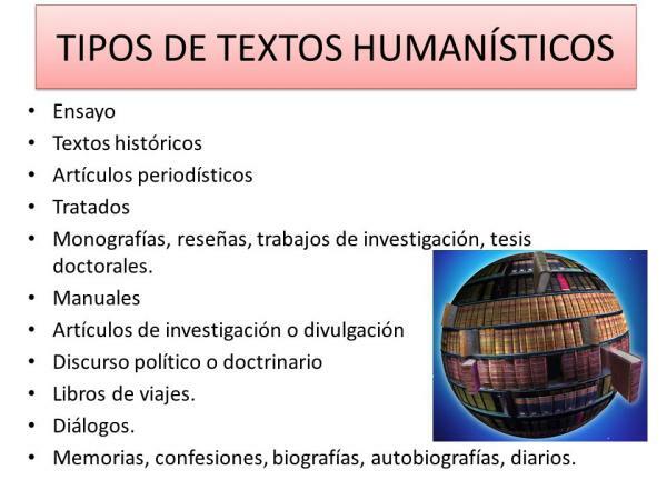 Kenmerken van de humanistische tekst en voorbeelden - Soorten humanistische teksten