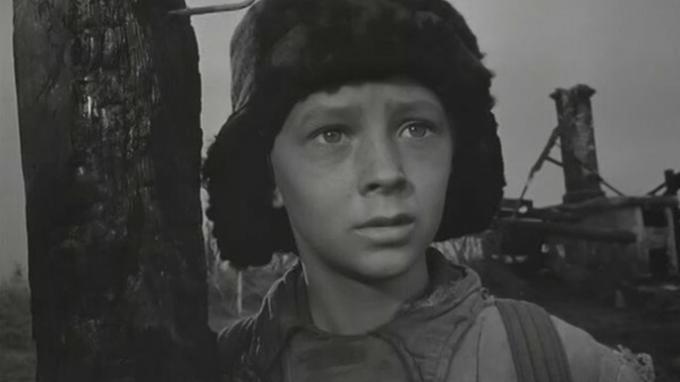 Frame from the film Ivan's childhood