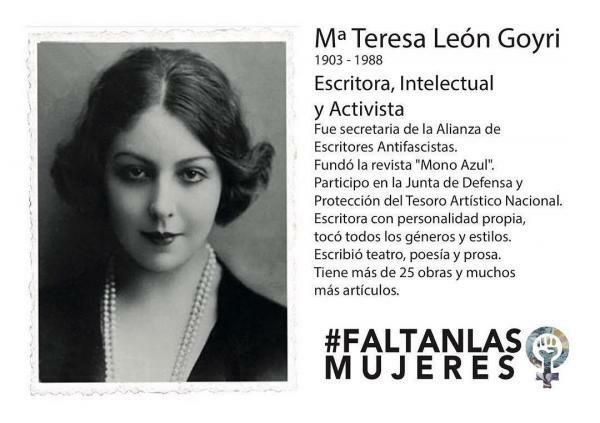 Писатели на поколението от 27 г. - Мария Тереза ​​Леон (1903 - 1988) 