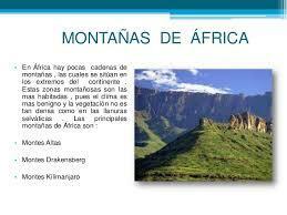 Највише планине на свету - Највише планине у Африци