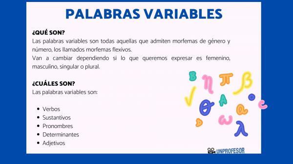 Kata-kata variabel: definisi dan contoh