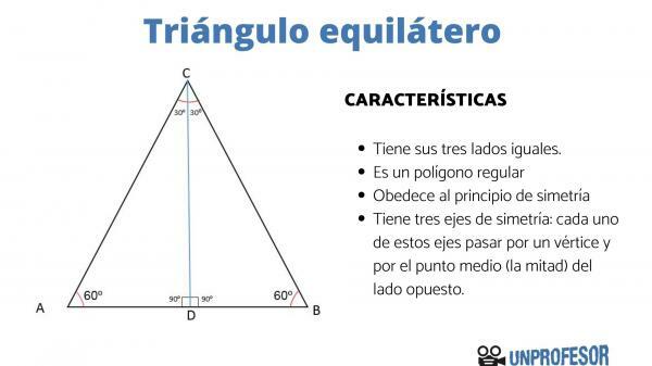 Liksidig triangel: egenskaper - Andra egenskaper hos den liksidiga triangeln 