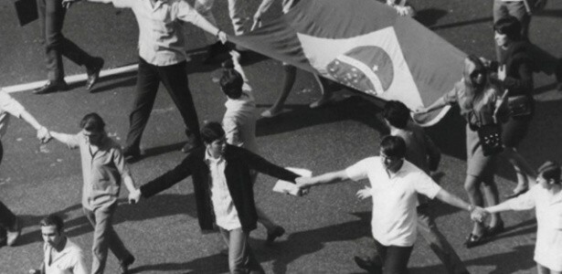 Mouvement étudiant à Passeata dos Cem Mil, 1968.