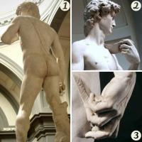 미켈란젤로의 조각 다비드 분석