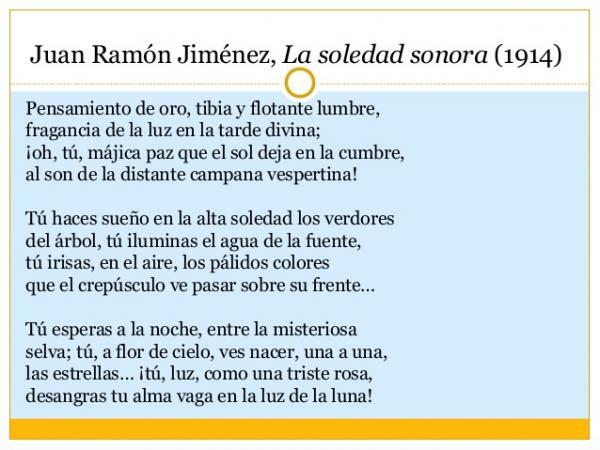 Juan Ramón Jiménez: most important works - La soledad sonora de Juan Ramón Jiménez 