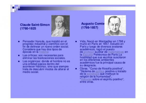 Saint-Simon and Comte: differences - What is the positivism of Augusto Comte and Saint-Simon?