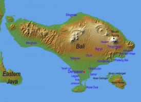 Hol van Bali a térképen