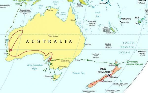 Къде е Нова Зеландия на картата - Географско местоположение