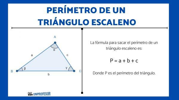 Como encontrar o perímetro de um triângulo escaleno