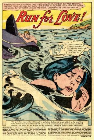 Layer from DC Comic magazine that served as inspiration for Drowning Girl.
