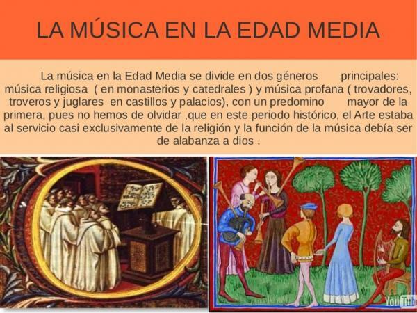 שלבי מוסיקה - מוזיקה בימי הביניים (476 - 1450)