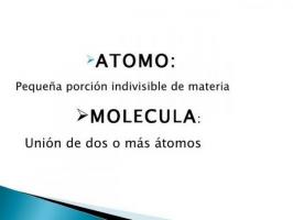 Differences between atom and molecule