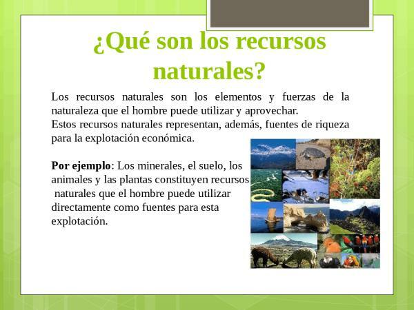 Classificação dos recursos naturais - O que é um recurso natural?