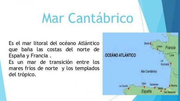 Названия морей Испании - Список и карта - Кантабрийское море