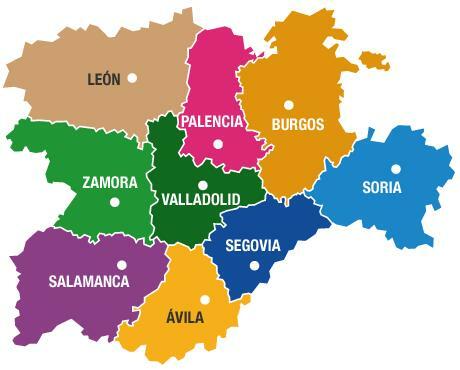 Hispaania nimed kogukondade kaupa - Castilla y León