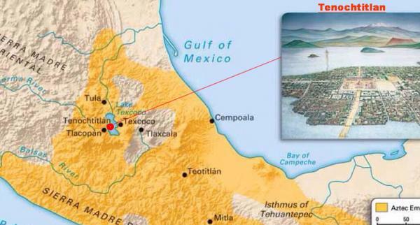 Tenochtitlan: location and summary of its history - Location of Tenochtitlan