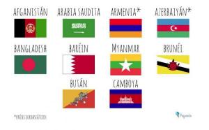 ALL flags of Asia