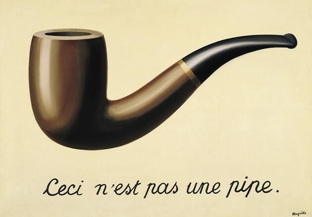 Ceci N'est Pas une Pipe (A Traição das Imagens) - minyak di atas kanvas, 1929 - René Magritte, LACMA, LA