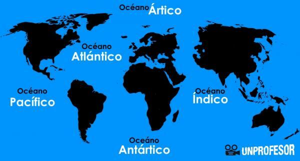 Ονόματα των ωκεανών του κόσμου - με χάρτες!