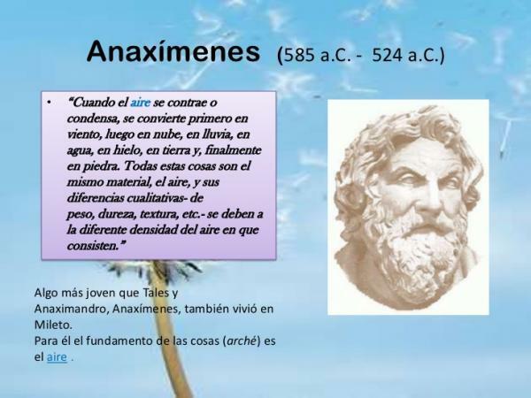 فكر Anaximenes of Miletus - الفكرة الرئيسية لفكر Anaximenes 