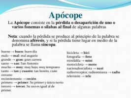Apocope: έννοια και παραδείγματα