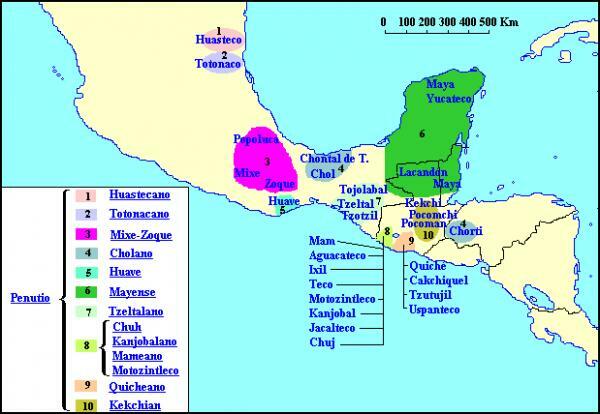Mayské jazyky - Seznam mayských jazyků