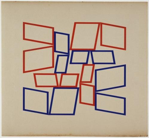 ObraMetaesquema, by Helio Oiticica. Painting displaying geometric shapes