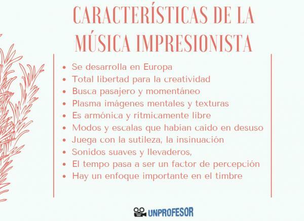 Impresionistinės muzikos charakteristikos