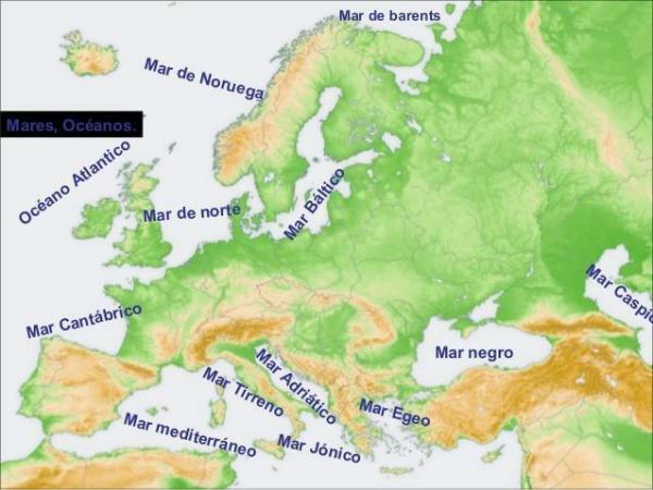 Oceanos e mares da Europa - Os principais - Mares da Europa