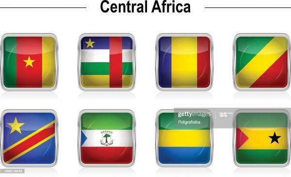 Flagi Afryki - Flagi Afryki Środkowej