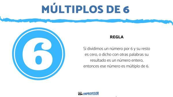 Regel for multipler av 6 - Hvordan vite når et tall er et multiplum av 6? Hersker 
