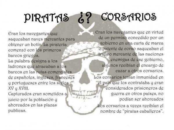 Skillnader mellan pirater och corsairs - Huvudskillnader mellan pirater och corsairs