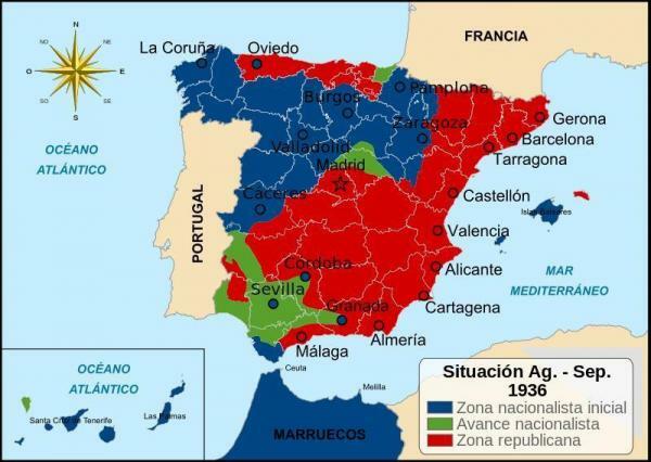 Spanska inbördeskriget: De viktigaste datumen - De viktigaste datumen och större strider 1936