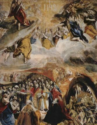 एल ग्रीको और उनके सबसे महत्वपूर्ण कार्य - यीशु के नाम में आराधना (सी। 1579)