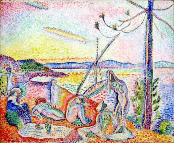 Fauvism: Representative Works - Light, Peace and Pleasure (1904) av Henri Matisse