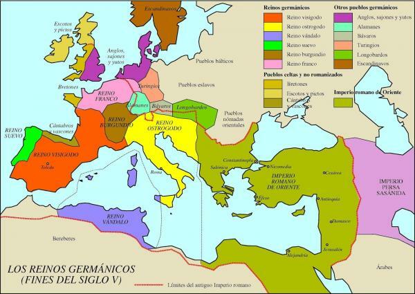 Regatele germanice în Evul Mediu