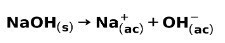 sterk base natriumhydroksidionisering