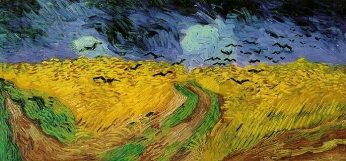 Pšeničné pole s corvos (1890)