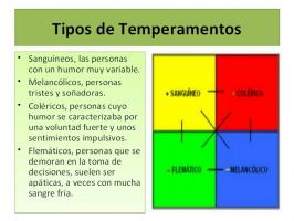The 4 temperaments of the human being