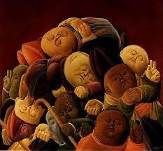 Famous Botero paintings - Dead Bishops (1965), another of Botero's most representative works 