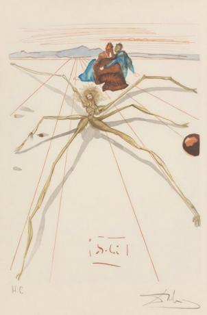 Salvador Dalí, Purgatório, „Arachne“.