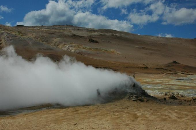 gejzír na Islandu zdroj geotermální energie