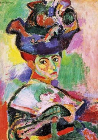 Fauvizmus: Reprezentatív művek - kalapos nő (1905), Henri Matisse