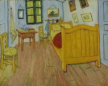 Vinsents Van Gogs: Slavenas gleznas - guļamistaba Ārlā (1889)