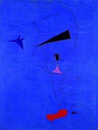 Berømte abstrakte malerier - Peinture (Etoile Bleue) af Joan Miró (1927) 