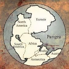 Hvordan kontinentene skilles - Pangea, en av superkontinentene 