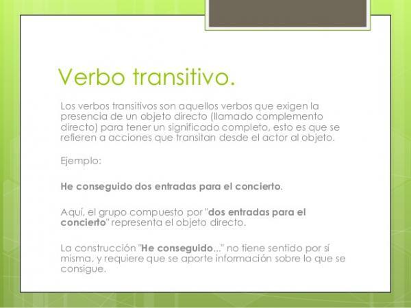 Examples of sentences with transitive verb - What are transitive verbs