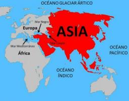 Os mares mais importantes da Ásia e sua localização
